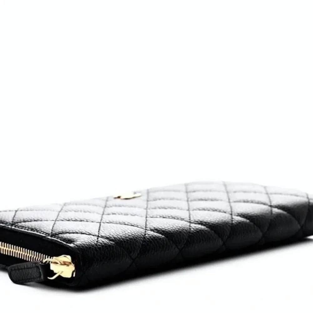 CHANEL Continental Caviar Zipped Wallet Noir - Picture 7 of 13